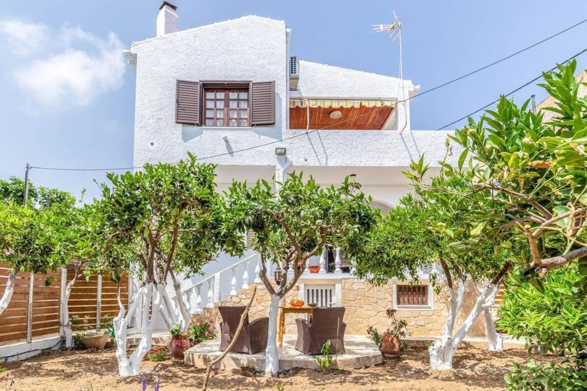Ferienwohnung Agia Pelagia Blue Apt With Seaview 50M From Sea Exterior foto